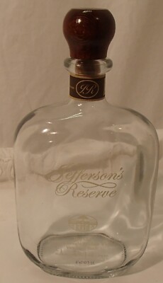 Jefferson's Reserve Kentucky Straight Bourbon Whiskey Small Batch Empty Bottle