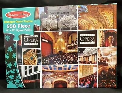 Melissa & Doug DETROIT OPERA HOUSE MICHIGAN THEATRE 500pc Jigsaw Puzzle COMPLETE - Image 1 of 4