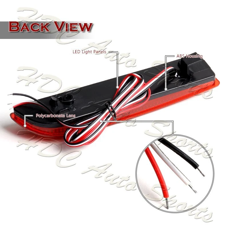 For 2006-2012 Toyota Rav4 Red Lens 39-SMD LED Rear Bumper Stop Brake Light Lamps - Image 3 of 4