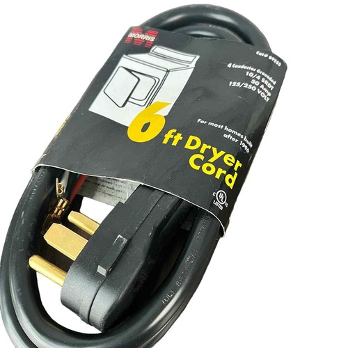 MORRIS 6ft 30 Amp 4-Prong Electric Dryer Replacement Power Cord 10/4 SRDT *NEW*