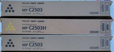 3 New Genuine Sealed Ricoh Savin Toners MP C2503 841918 Black 841919 Yellow