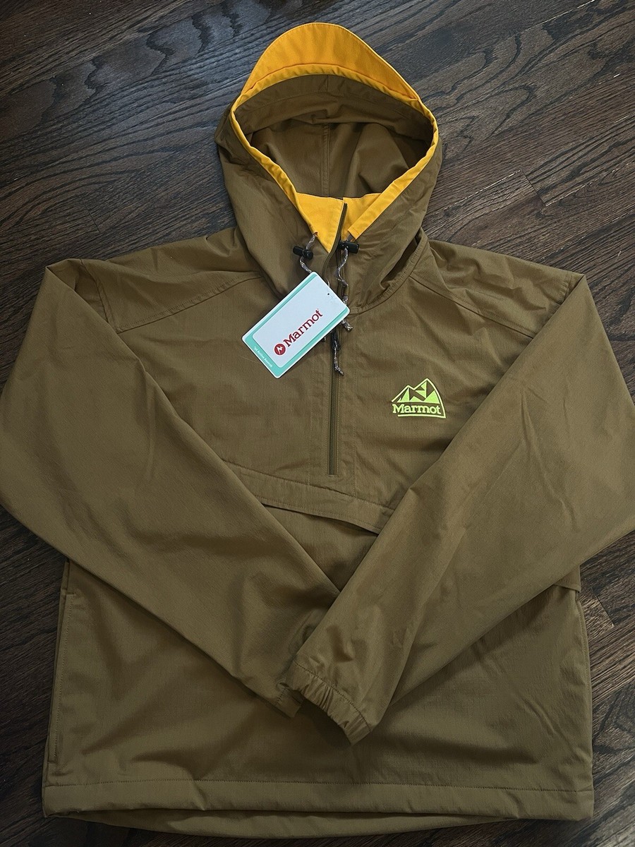 NWT Marmot '96 Active Anorak Hooded Jacket Size SMALL Brown Water