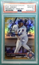 2017 Bowman Chrome ELOY JIMENEZ Prospects GOLD Refractor PSA 10
