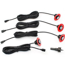 Car Parking Sensors Reverse Backup Rear Radar Sound Buzzer Alarm Flat 4 Sensors