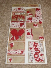 Bo Bunny Cardstock Sticker Sheet ~ Valentine/Love Words/Tags..How do I Love Thee