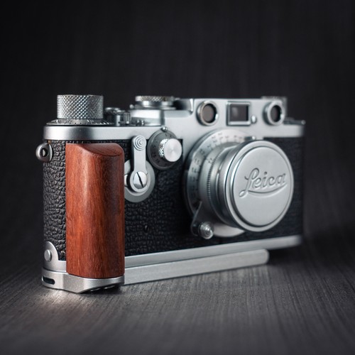 Support poignée bois L pour appareil photo Leica iiif iiig avec plaque de base en alliage d'aluminium - Photo 20 sur 21