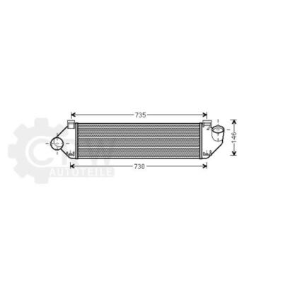 AVA QUALITY COOLING Ladeluftkühler luftgekühlt Aluminium für Ford Kuga II