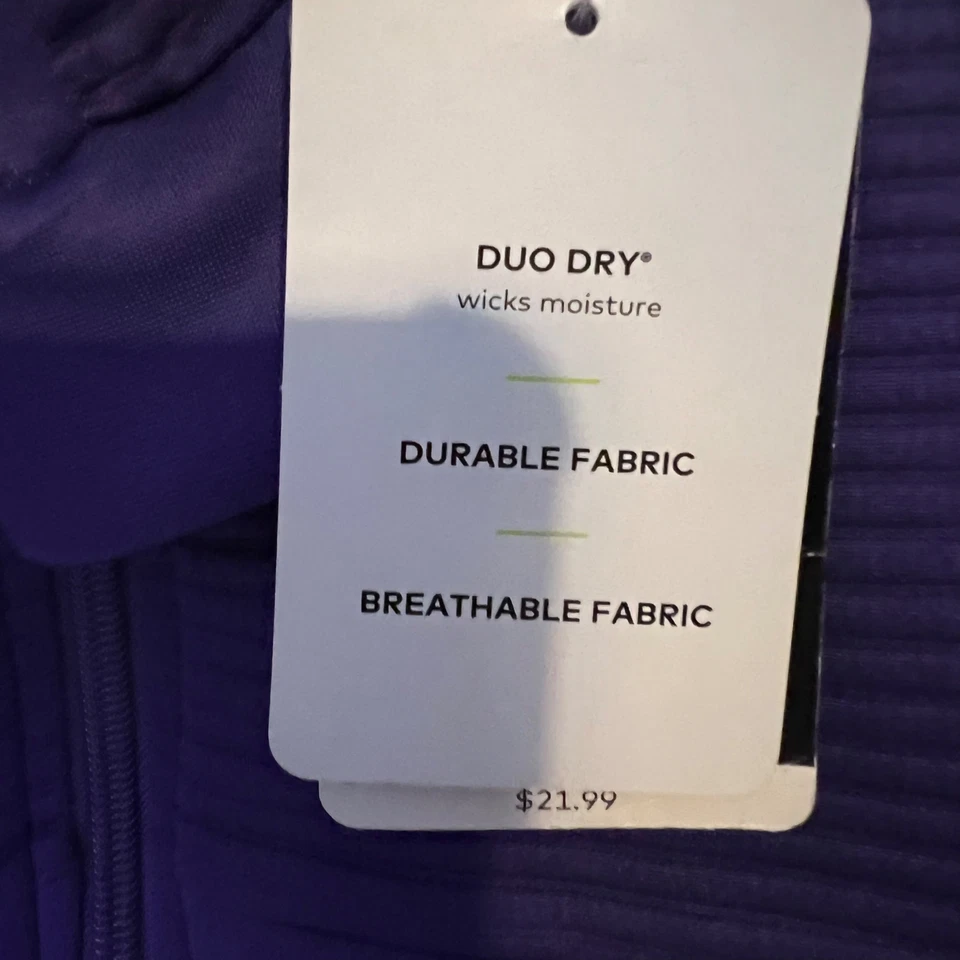 NOVA JAQUETA C9 Champion Active zíper completo roxa absorvente elástica meninas pequenas 6 - 6X - Imagem 4 de 4