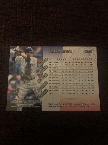 Donruss Derek Jeter #49 1996 - New York Yankees - Foto 2 di 2
