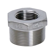 Smith-Cooper 4638101090 Stainless Steel Hex Bushing 1-1/4 MPT x 1/2 FPT Dia. in.