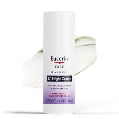 Eucerin Skin Balance Night Cream, Sensitive Skin Face Moisturizer Enriched