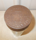 VINTAGE CALUMET BAKING POWDER GLASS JAR  WITH TIN LID — photo 2