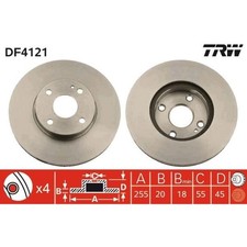 2x TRW DF4121 Bremsscheibe für MAZDA MX 5 MX 5 I NA NB Bremsscheiben