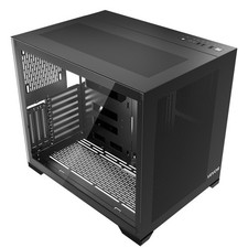 Mid-Tower PC Case, Dual Chamber, Gaming Computer Case with Tempered Glass Panels