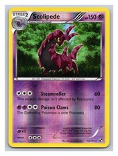 Scolipede 54/114 Rare Black & White Pokemon Reverse Holo Lightly Played