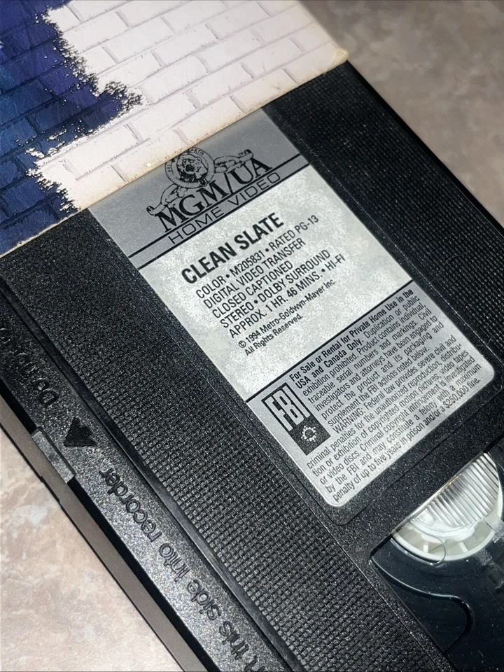 Clean Slate VHS Dana Carvey Goofball Comedy MGM Movie Time Release **TESTED** - Image 4 of 4