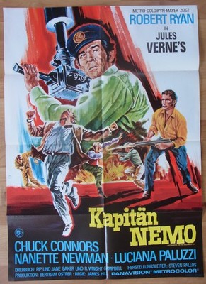 Kapitän Nemo - Chuck Connors, Robert Ryan, L. Paluzzi - original Filmplakat