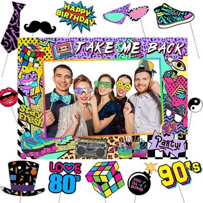 90s Themed Party Decorations for Adults, 1990s Throwback Party Photo Booth Props
