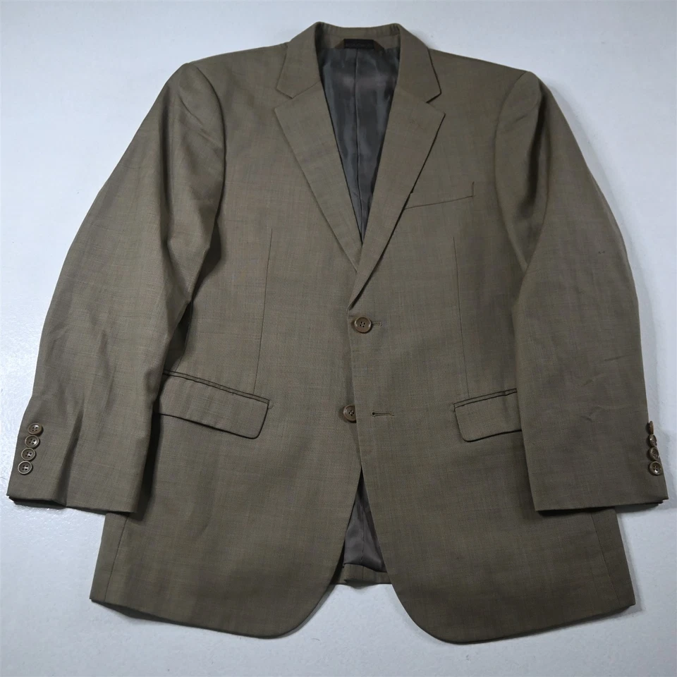 Prontomoda 38S 32x28 Tan Brown 100% Merino Wool Mens Jacket Pants Suit - Image 2 of 4