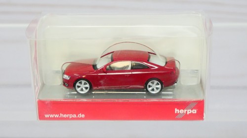 Herpa 033770, Audi A5 cupé 2 puertas, rojo, escala 1/87 HO | Condition: New