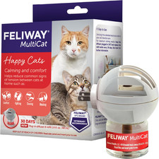 Multicat Calming Pheromone Plug-In Diffuser Kit 48ml   Reduces Cat Stress  Conf
