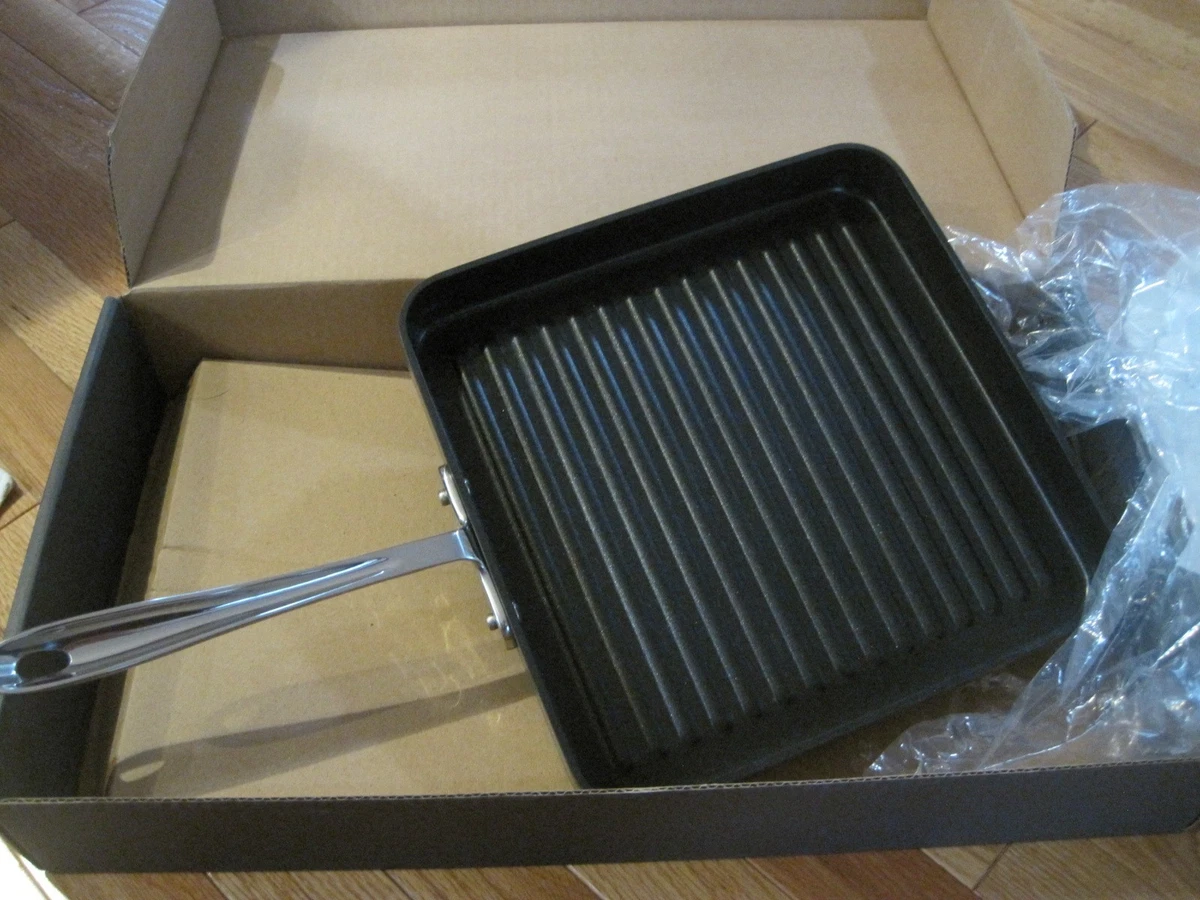 Nueva sartén antiadherente "parrilla" todo revestida en caja - sartén cuadrada de 11"