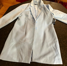 Boston Proper Womens Blue Lined Button Front ...