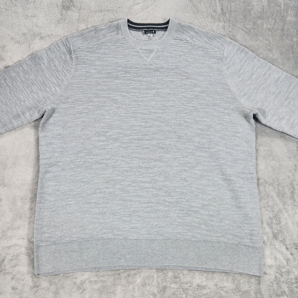 Smartwool Sweater Mens XXL Gray Brookline Textured Wool Blend - Image 2 of 4