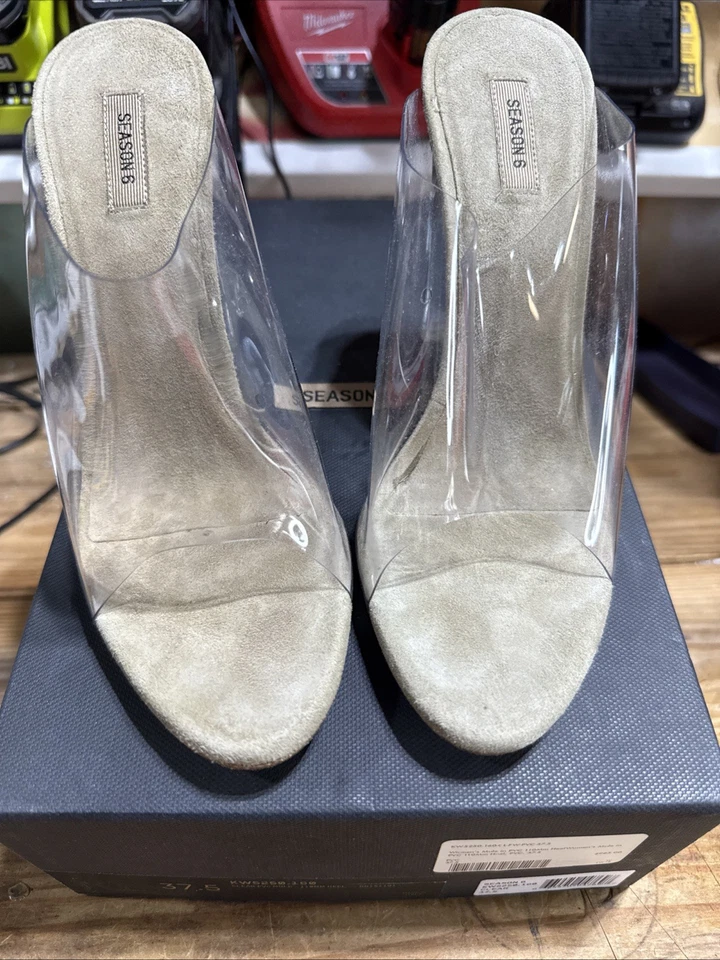 Temporada 6 KW5250.160 WM Tacones Mula PVC Transparente 110mm EU 37.5/US 7 YEEZY Foto 2 de 4