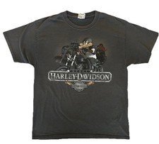Harley Davidson Looney Tunes Vegas Black Hanes Beefy Double Sided T-Shirt Size L