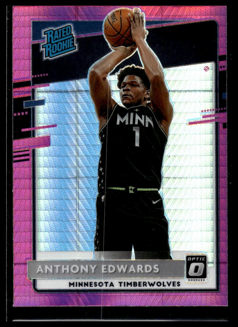 2020-21 Donruss Optic #151 Anthony Edwards Hyper Pink