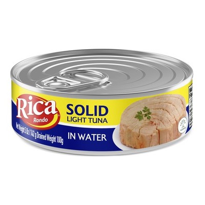 Rica Rondo Solid Tuna in Water, Wild Caught, 5 oz Easy Open Can
