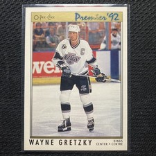 1992 Premier O-Pee-Chee Wayne Gretzky Hockey Card #3 Kings