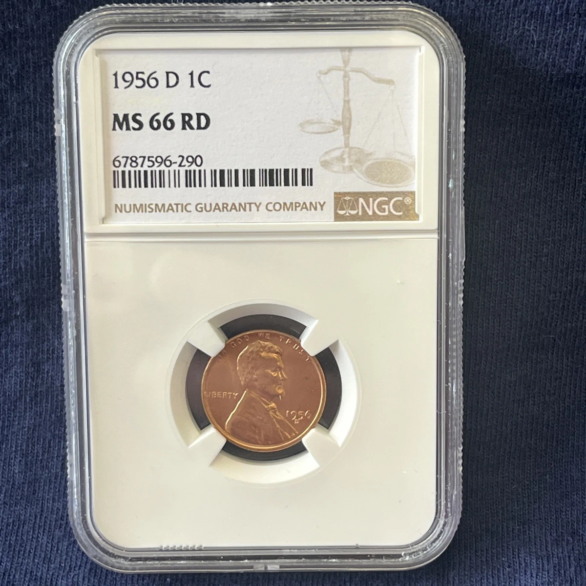 MS 66 Graded 1956 Lincoln Wheat US Small Cents (1909-1958) for