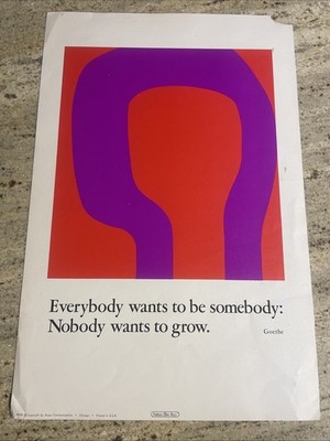 Vintage 1960 s Patricia Ellen Ricci Argus Inspirational Poster (18.5  x 12.25 )