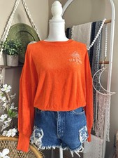 New with Tags Old Navy Stay Palm Crop Long Sleeve Slub Knit Terry Sweatshirt Med