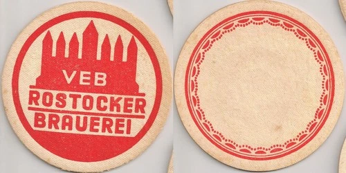 VEB Rostock brewery - old beer mat from the GDR