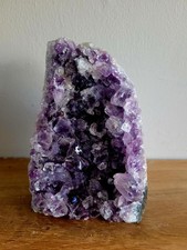 Natural Amethyst Druze Geode Quartz Crystal Cluster 520g 11x8cm XL B81