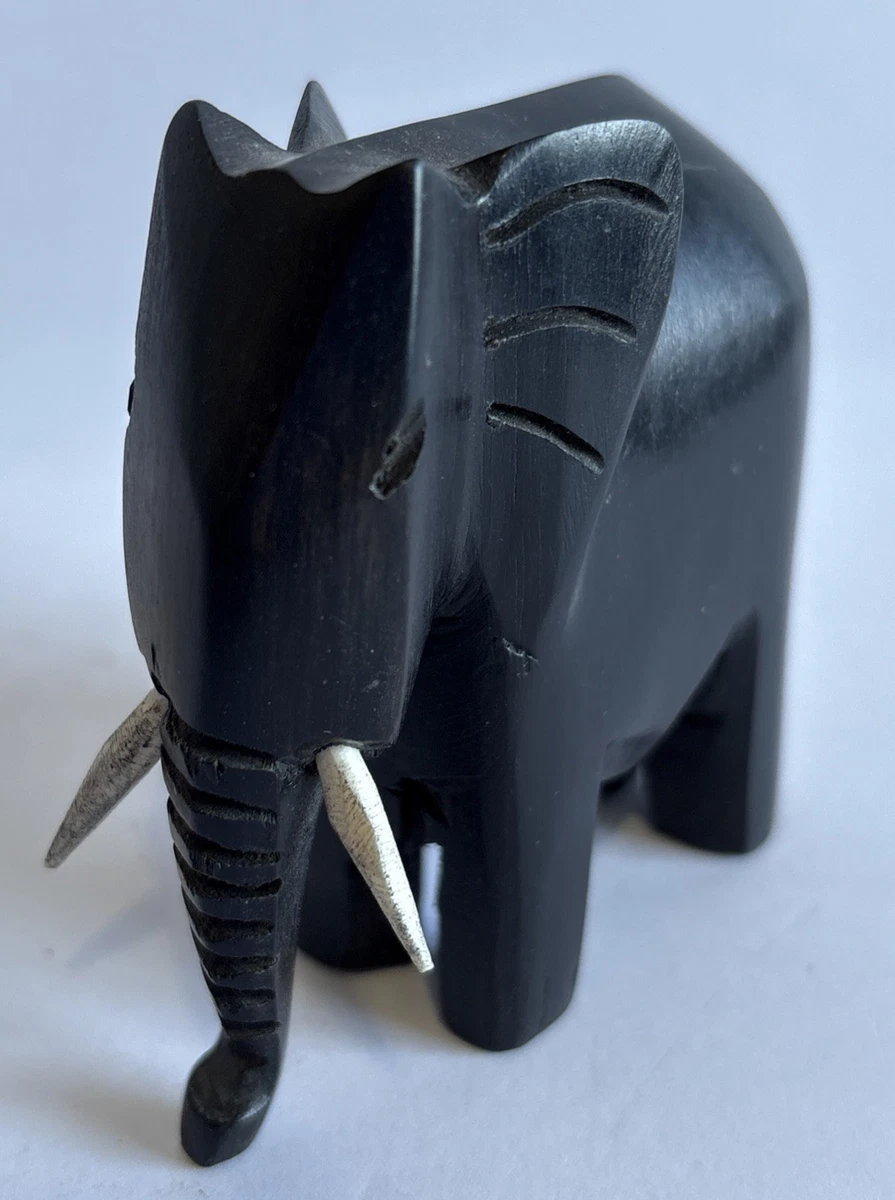 雕刻黑檀木大象| eBay