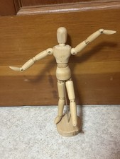 8" WOOD Wooden Human Artist drawing Model MANNEQUIN Articulated Jointed Estate