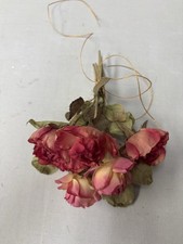 7 SILK SHADES OF PINK DRIED LOOK OPEN ROSES 1.50"-2"