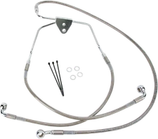 Drag Specialties Extended Stainless Steel Front Brake Line Kit 15 3/8in./25in...