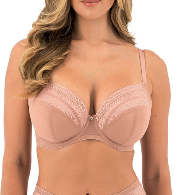 Fantasie 30DD Devote Side Support Plunge Bra NWOT 102436 Cafe Au