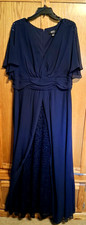 Ignite Evenings Navy Mother of the Bride / Groom dress V-neck A-line