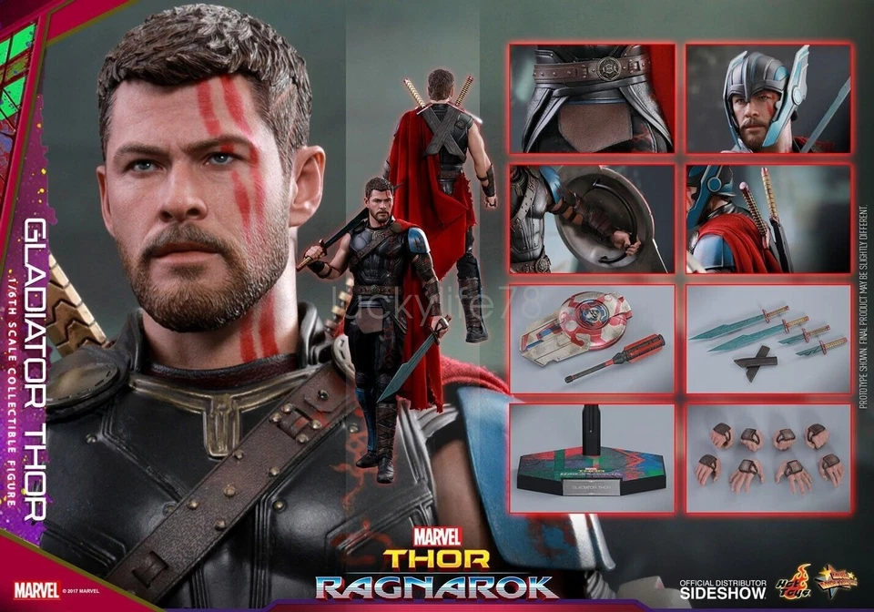 1/6th Scale Hot Toys – Mms445 – Thor: Ragnarok – Gladiator Thor (Deluxe Version) - Image 2 of 4