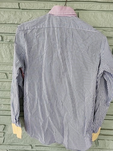 Polo Ralph Lauren Estate Multi Striped Shirt Mens 14.5" Small Button Down 90s - Picture 3 of 3