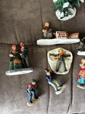 Vintage Lemax Carole Towne Christmas Village Figures & Accessories Lot 1995