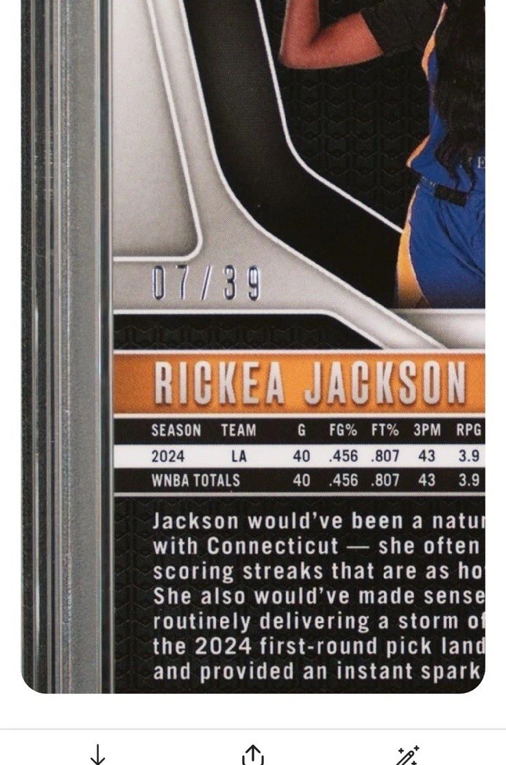 2024 WNBA Prizm RICKEA JACKSON Black Velocity RC /39 PSA 10 Pop 3 🔥 LA Sparks view 3