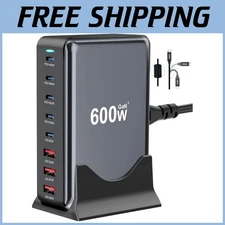 600W GaN Pro Charger Block - 8 Port Charging Station