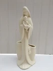 Vtg 11" Haeger Pottery Ivory Madonna Virgin Mary & Child Jesus Planter #3264